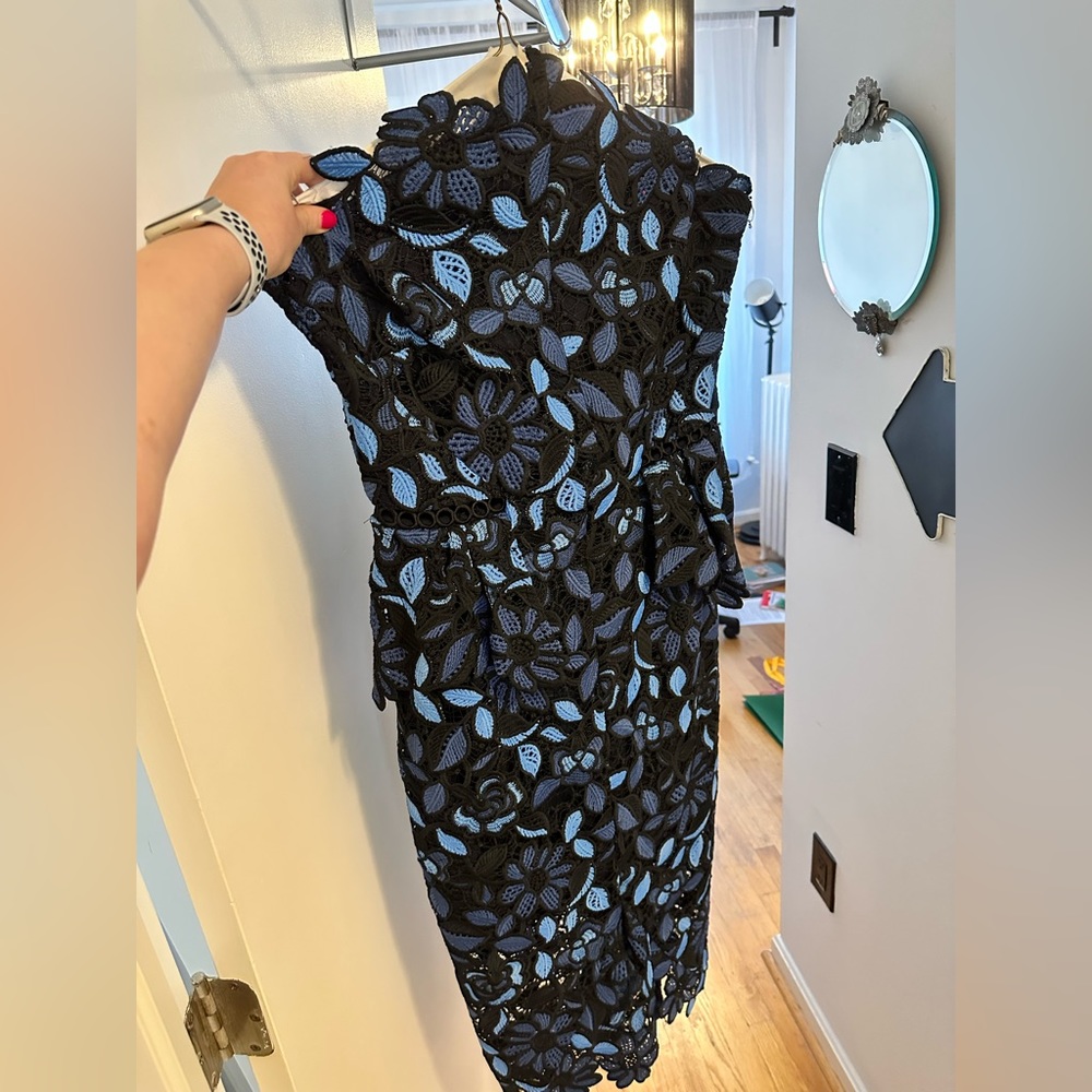 ELLIAT Times Dress Blue Multi (size large, worn once as bridesmaid)